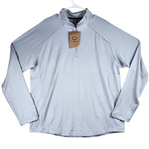 EvoShield 1/4 Zip Pullover Mens XL Grey Performance Active Athletic Training